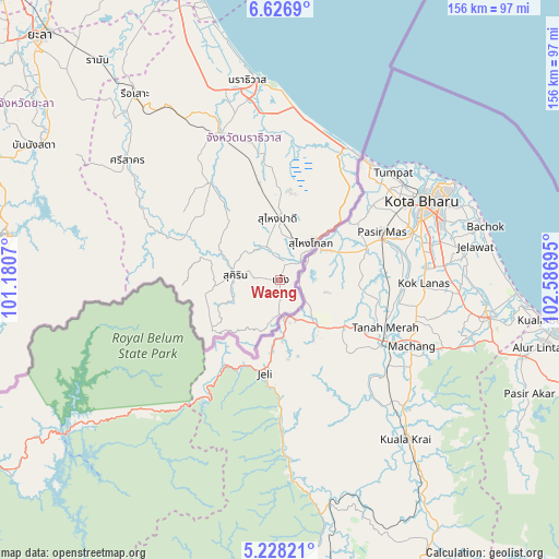 Waeng on map