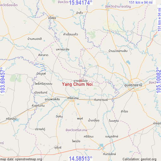Yang Chum Noi on map