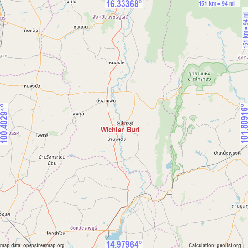 Wichian Buri on map