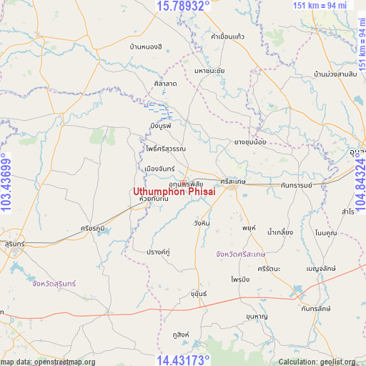 Uthumphon Phisai on map