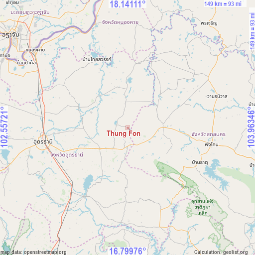 Thung Fon on map