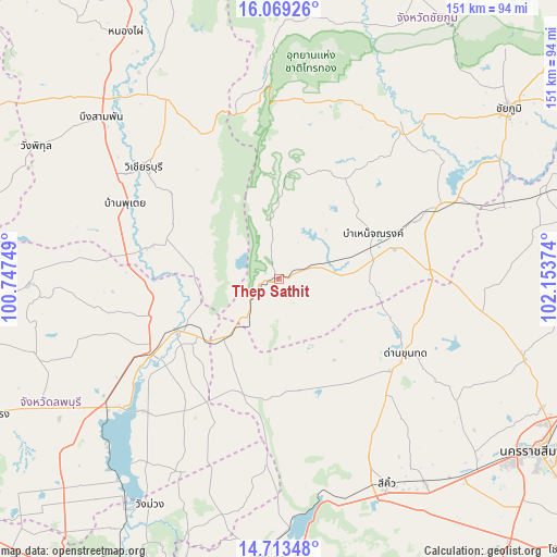 Thep Sathit on map