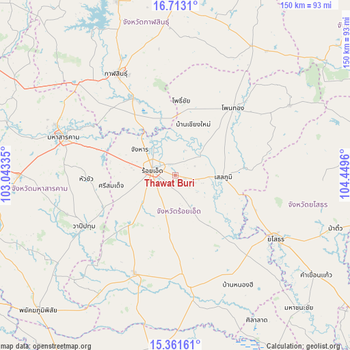 Thawat Buri on map