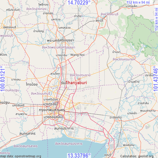 Thanyaburi on map
