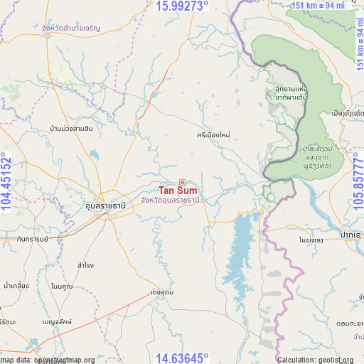 Tan Sum on map