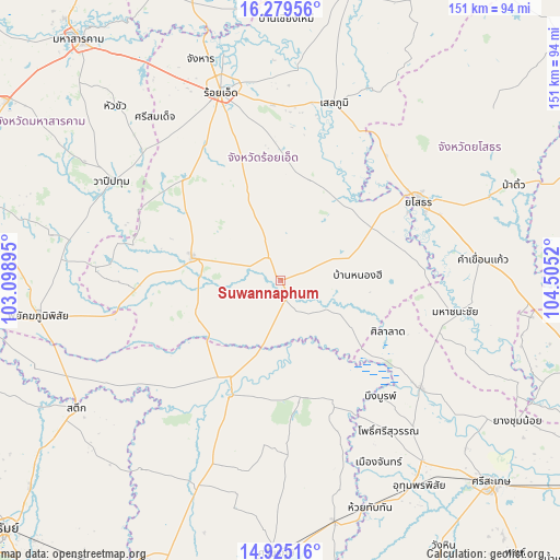 Suwannaphum on map