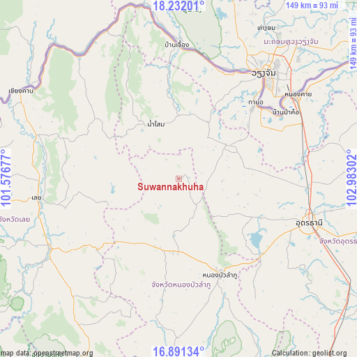 Suwannakhuha on map