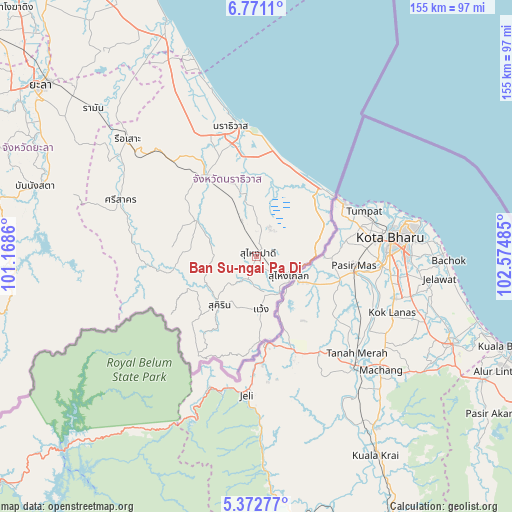 Ban Su-ngai Pa Di on map