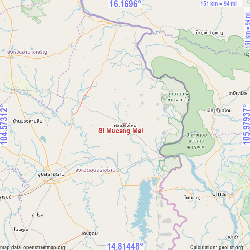 Si Mueang Mai on map