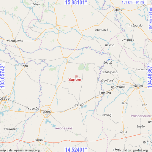 Sanom on map