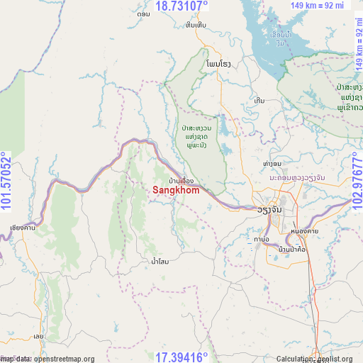 Sangkhom on map