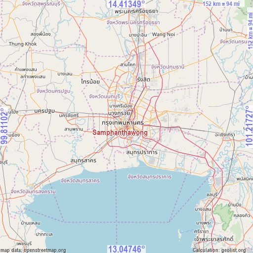 Samphanthawong on map
