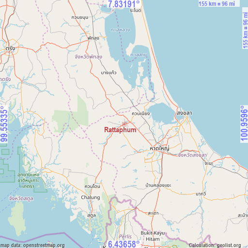 Rattaphum on map