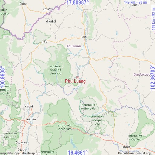 Phu Luang on map