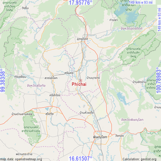 Phichai on map