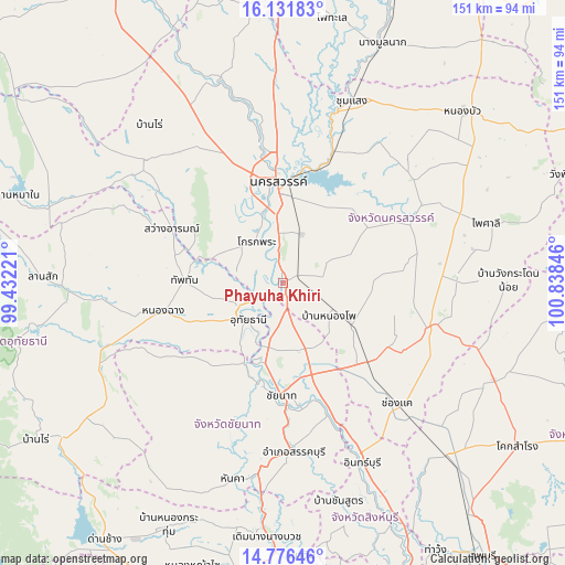 Phayuha Khiri on map