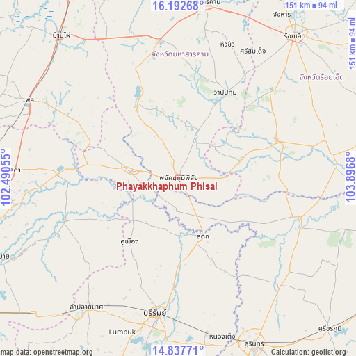 Phayakkhaphum Phisai on map