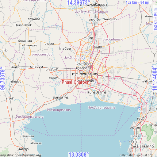 Phasi Charoen on map