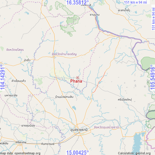 Phana on map