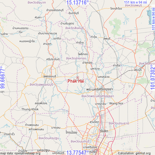 Phak Hai on map