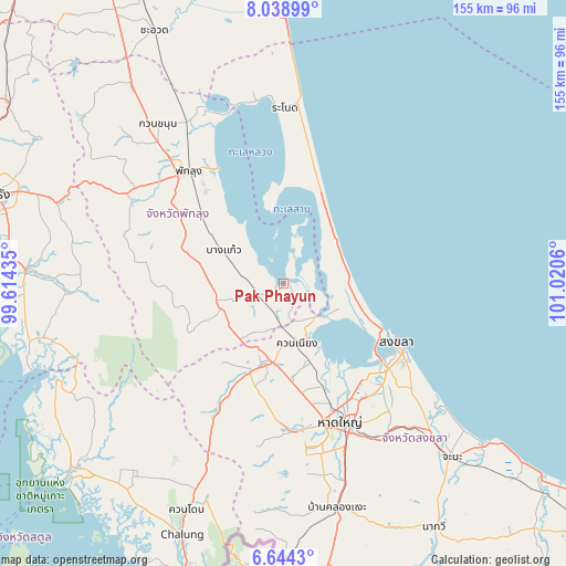 Pak Phayun on map