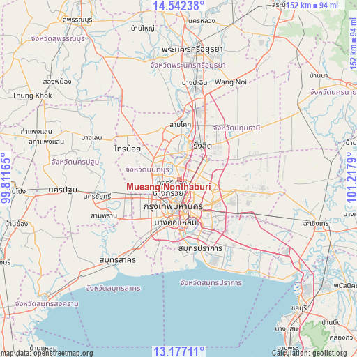 Mueang Nonthaburi on map