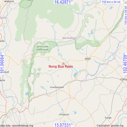 Nong Bua Rawe on map