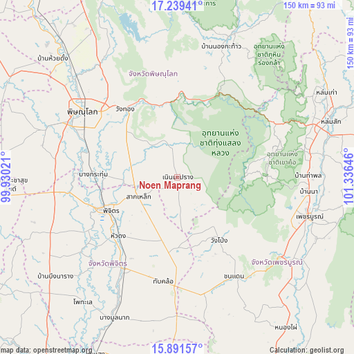 Noen Maprang on map