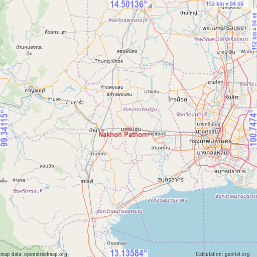 Nakhon Pathom on map