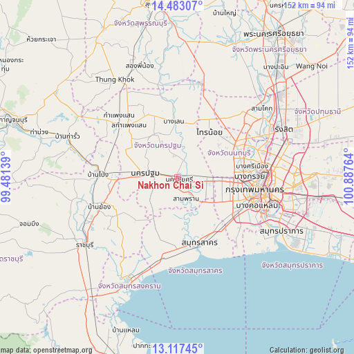 Nakhon Chai Si on map