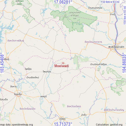 Moeiwadi on map