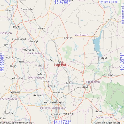 Lop Buri on map