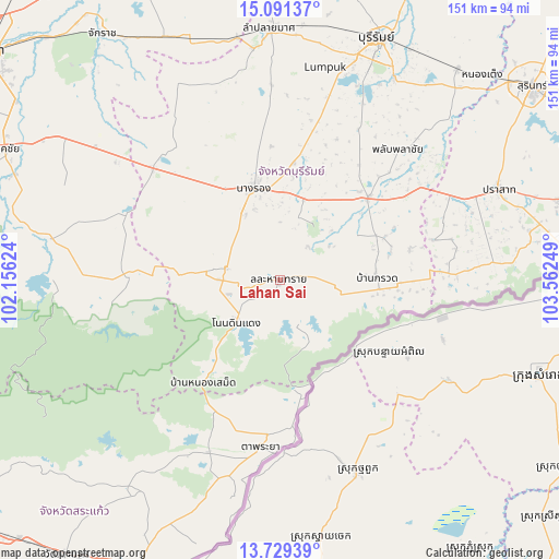 Lahan Sai on map