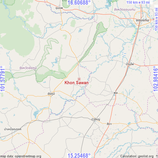 Khon Sawan on map