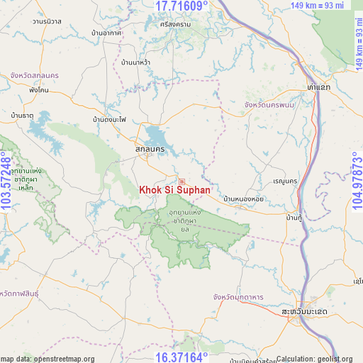 Khok Si Suphan on map