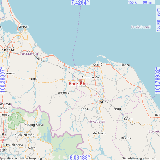 Khok Pho on map