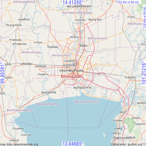 Khlong San on map