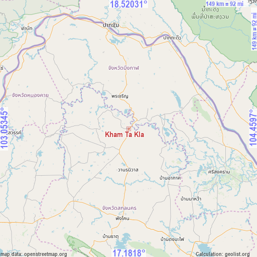 Kham Ta Kla on map