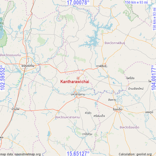Kantharawichai on map