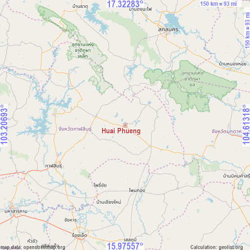 Huai Phueng on map