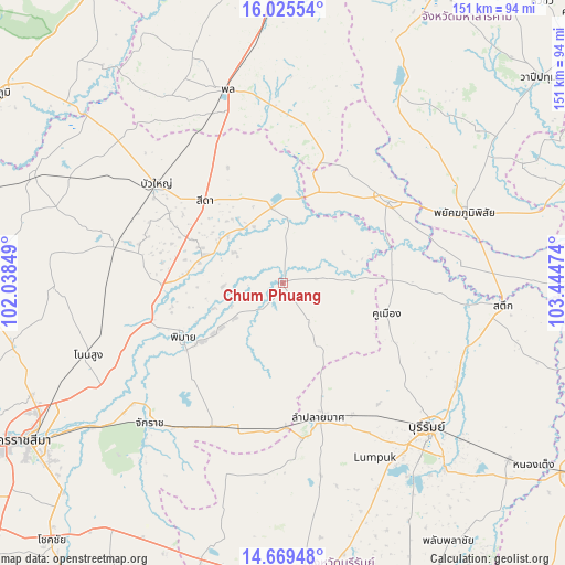 Chum Phuang on map