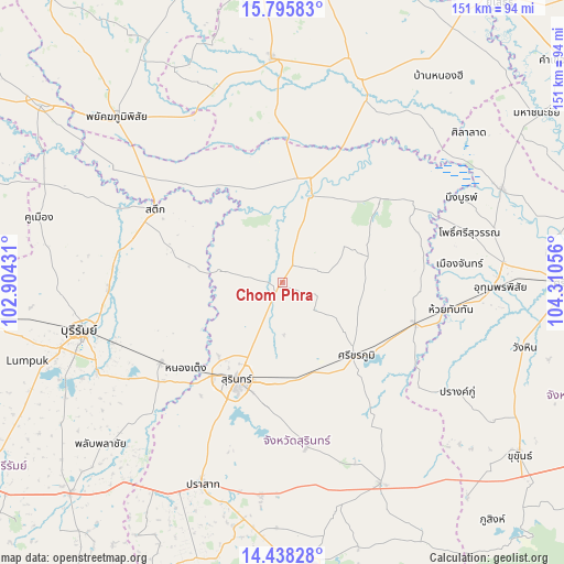 Chom Phra on map