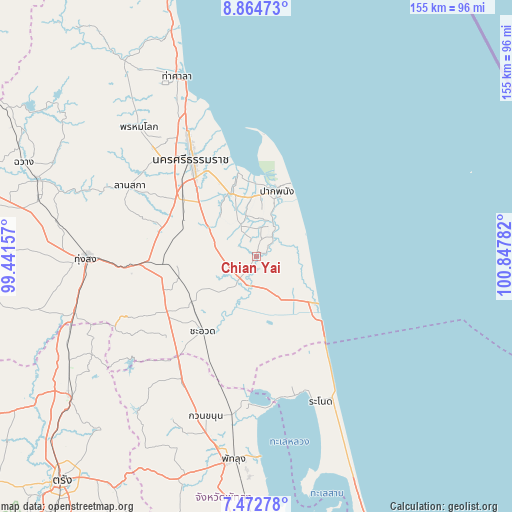 Chian Yai on map