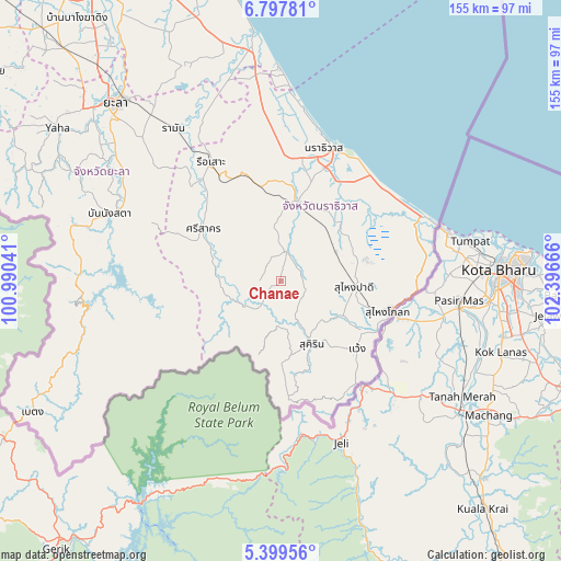 Chanae on map