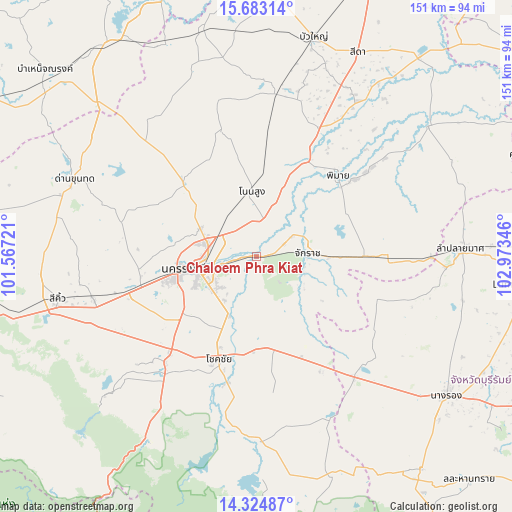 Chaloem Phra Kiat on map