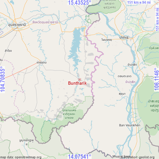 Buntharik on map