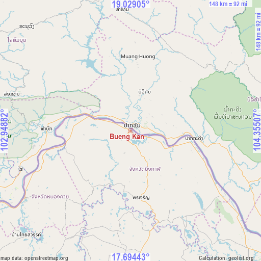 Bueng Kan on map