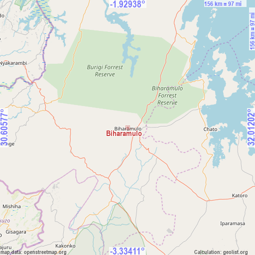 Biharamulo on map