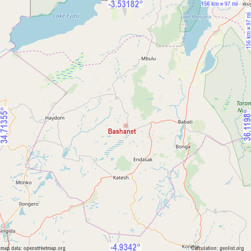 Bashanet on map