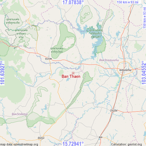 Ban Thaen on map